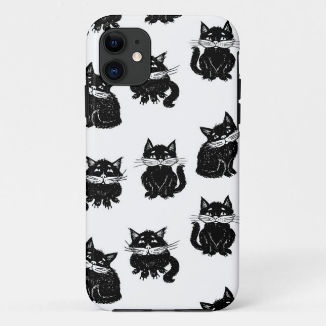 Capa Para iPhone 11 Padrão de Cat (Verso)