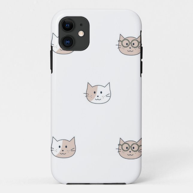 Capa Para iPhone 11 Padrão de Cat (Verso)