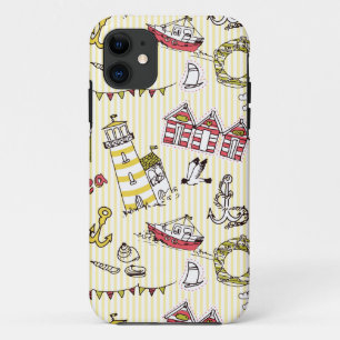 Capa Para iPhone 11 Padrão de Cena de Praia Cuta