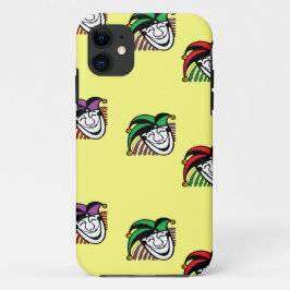 Capa Para iPhone 11 Padrão de chapéus coloridos de brincadeira amarelo