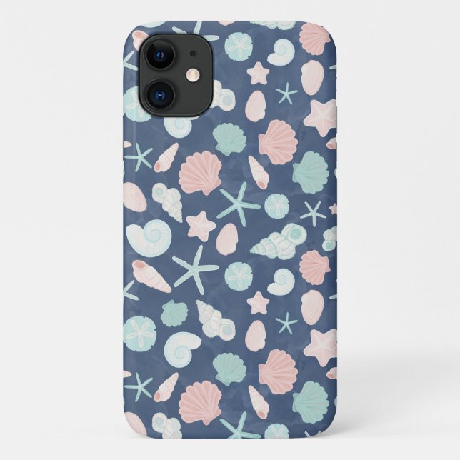 Capa Para iPhone 11 padrão de conchas (Verso)