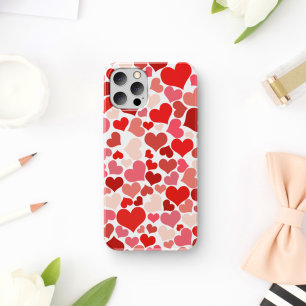 Capa Para iPhone 11 Padrão De Corações, Corações Vermelhos, Amor