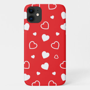 Capa Para iPhone 11 Padrão de corações estilizados 4