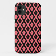 Padrão de coral e diamante preto