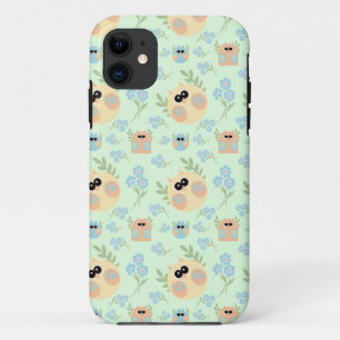 Capa Para iPhone 11 padrão de corujas