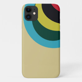 Capa Para iPhone 11 Padrão de curvas coloridas