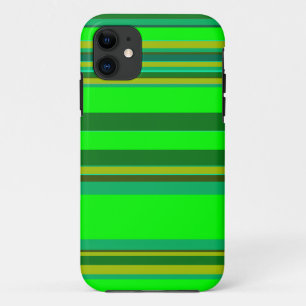 Capa Para iPhone 11 Padrão de Designer Personalizado de Faixa Verde Co