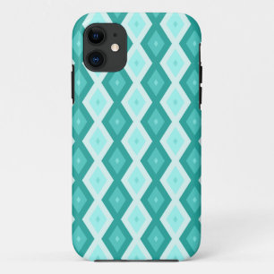 Capa Para iPhone 11 Padrão de diamante de turquesa