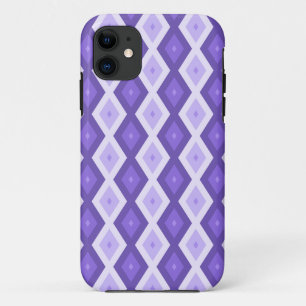 Capa Para iPhone 11 Padrão de diamante violeta