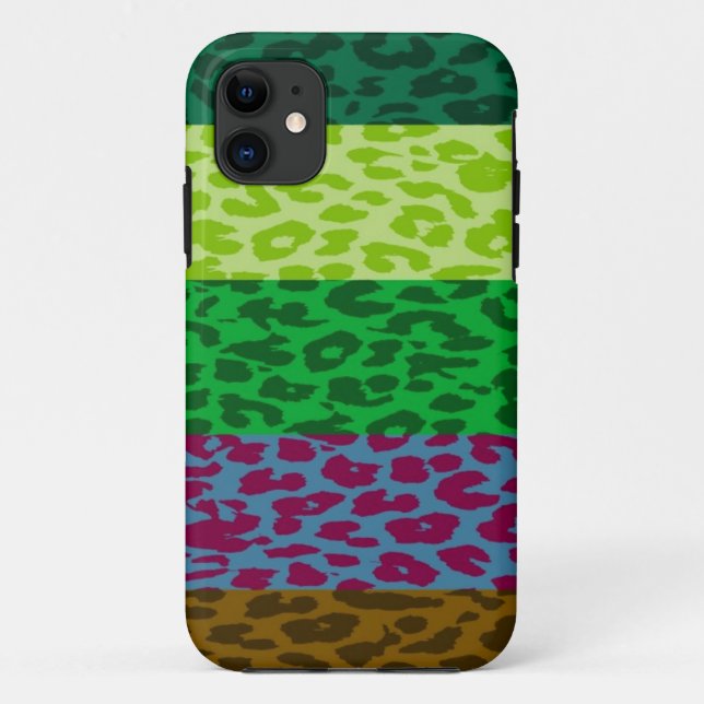Capa Para iPhone 11 Padrão de distribuição de pele de impressão leopar (Verso)