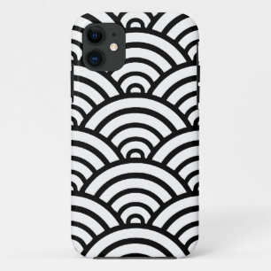 Capa Para iPhone 11 Padrão de escala preto e branco