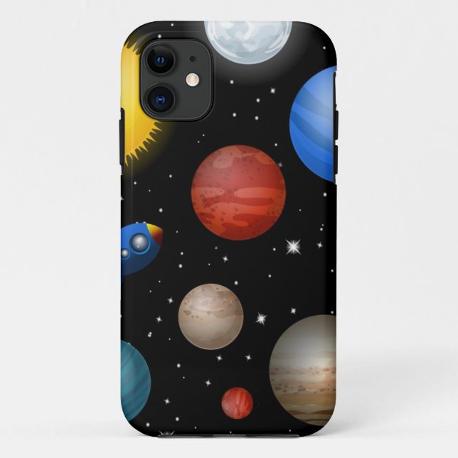 Capa Para iPhone 11 Padrão de espaço (Verso)