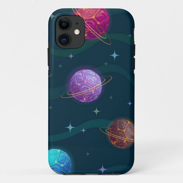 Capa Para iPhone 11 Padrão de espaço (Verso)