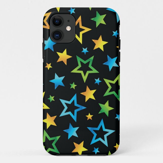 Capa Para iPhone 11 Padrão de estrelas (Verso)