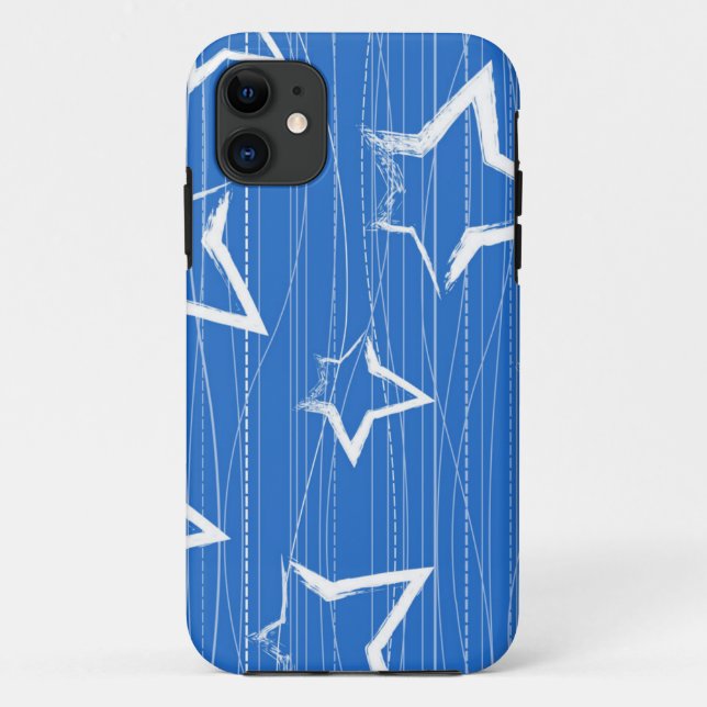 Capa Para iPhone 11 Padrão de estrelas (Verso)