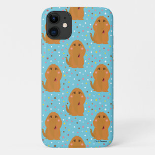 Capa Para iPhone 11 Padrão de Estrelas e Pontos Azuis do Snuffleupagus