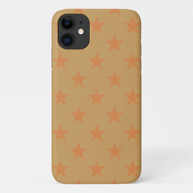 Capa Para iPhone 11 padrão de estrelas vermelhas (Verso)