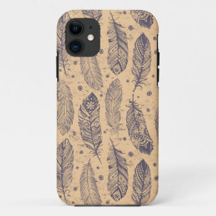 Capa Para iPhone 11 Padrão de Estrutura de Tópicos da Pena Étnica
