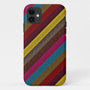 Capa Para iPhone 11 Padrão de Faixa de Cor Retroativa 5