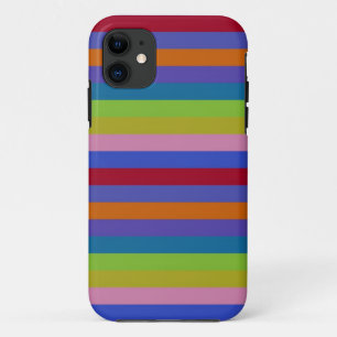 Capa Para iPhone 11 Padrão de Faixa de Cor Retroativa 9