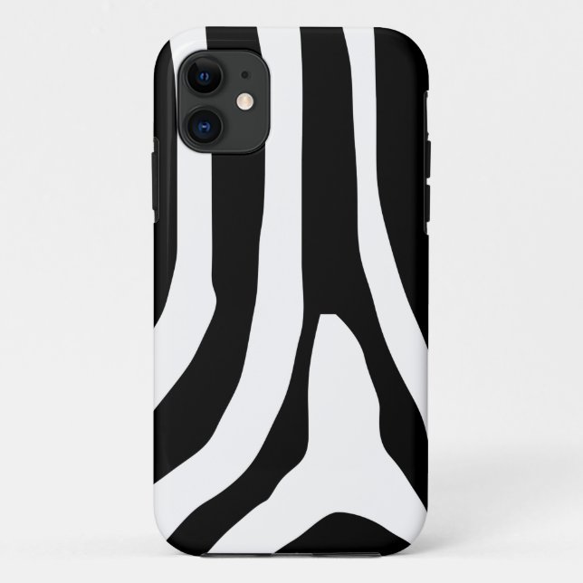 Capa Para iPhone 11 Padrão de faixas de impressão zebra (Verso)