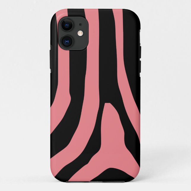 Capa Para iPhone 11 Padrão de faixas de impressão zebra (Verso)
