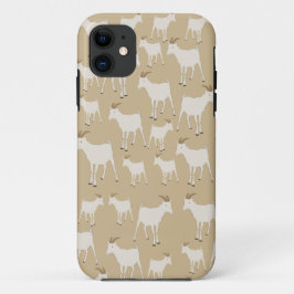 Capa Para iPhone 11 Padrão de Fazenda de Caprinos
