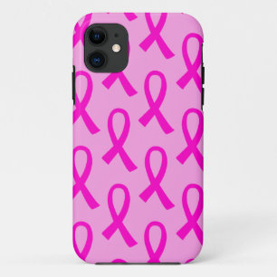 Capa Para iPhone 11 Padrão de Fita Rosa Quente do Cancer da Mama