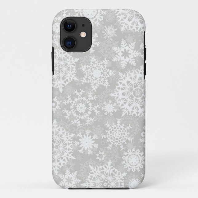 Capa Para iPhone 11 Padrão de flocos de neve (Verso)