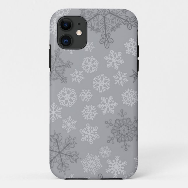 Capa Para iPhone 11 Padrão de flocos de neve (Verso)