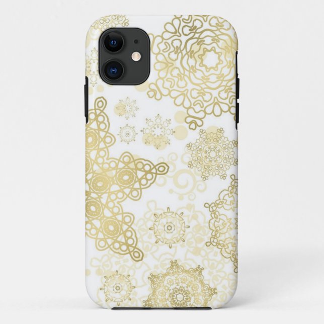 Capa Para iPhone 11 Padrão de flocos de neve (Verso)