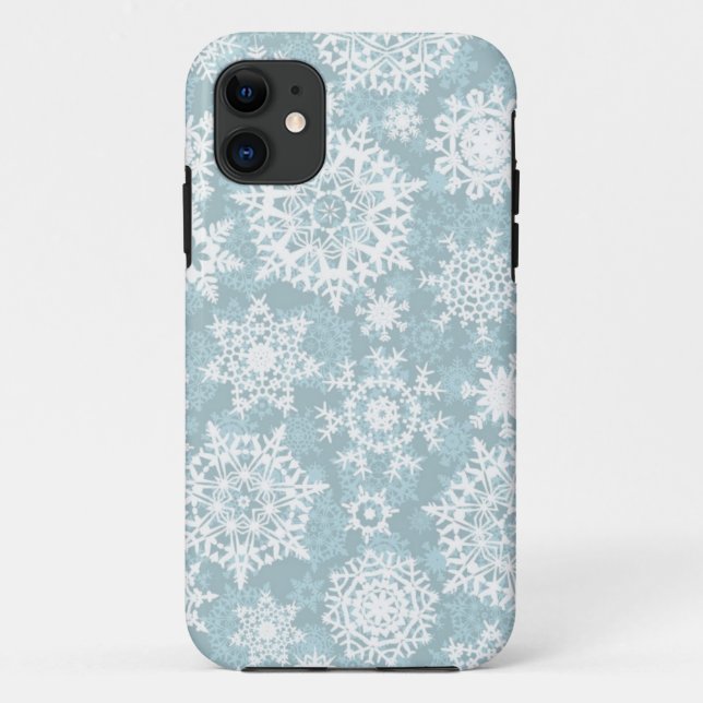 Capa Para iPhone 11 Padrão de flocos de neve (Verso)