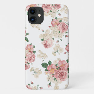 Capa Para iPhone 11 Padrão de Flor Elegante