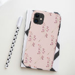 Capa Para iPhone 11 Padrão de Flor Vermelho Moderno da Cor da Água<br><div class="desc">Padrão de Flor Vermelho Moderno da Cor da Água</div>