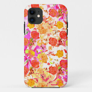 Capa Para iPhone 11 Padrão de flores fofas femininas
