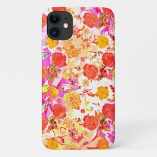 Capa Para iPhone 11 Padrão de flores fofas femininas