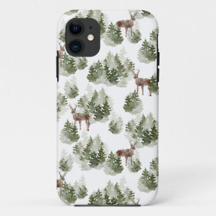 Capa Para iPhone 11 Padrão de Floresta Moderna Rústica Simples de Inve
