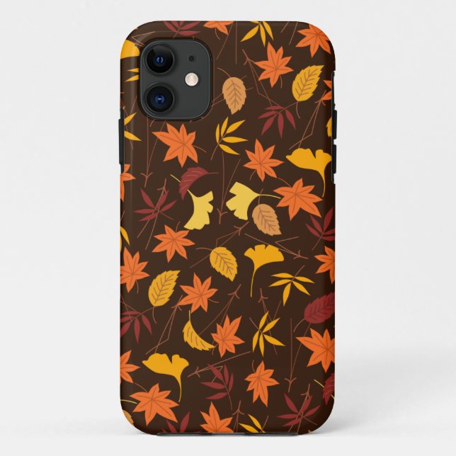 Capa Para iPhone 11 Padrão de Folhas de Maple-45947 (Verso)