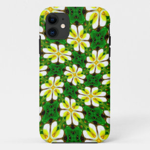Capa Para iPhone 11 Padrão de Frangipani Amarelo