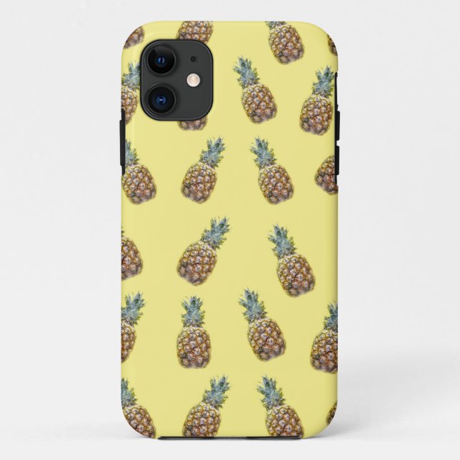 Capa Para iPhone 11 Padrão de Fruta do ananás (Verso)