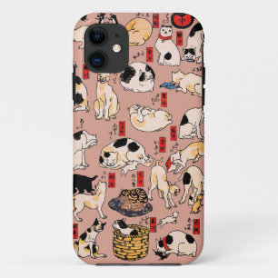 Capa Para iPhone 11 Padrão de Gato Ukiyo-e Japonês Vintage: Kuniyoshi