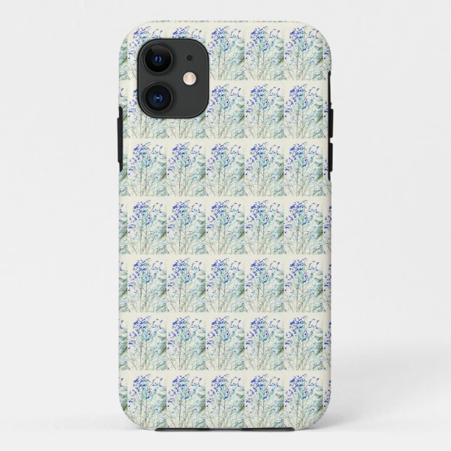 Capa Para iPhone 11 padrão de grama azul (Verso)