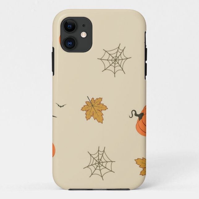 Capa Para iPhone 11 padrão de Halloween (Verso)