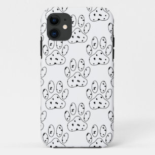 Capa Para iPhone 11 Padrão de impressão da pata Dalmácia