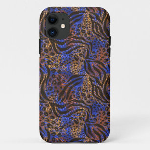 Capa Para iPhone 11 Padrão de impressão do leopardo e da zebra luxuoso