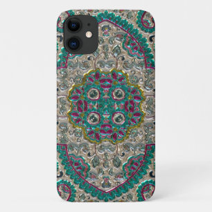 Capa Para iPhone 11 Padrão de joias elegante metálico floral