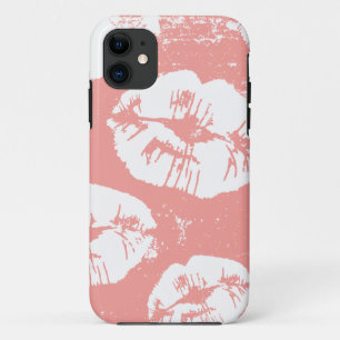 Capa Para iPhone 11 padrão de lábios de beijo