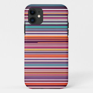 Capa Para iPhone 11 Padrão de Listra Vertical Inspirado em Art Déco