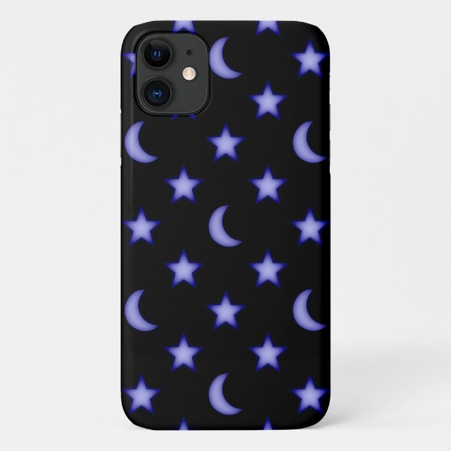 Capa Para iPhone 11 Padrão de luas e estrelas (Verso)