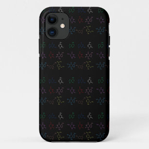 Capa Para iPhone 11 Padrão de Molécula